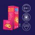 Durex Emoji PleasureMe - ribbad-prickig kondom (12 st)