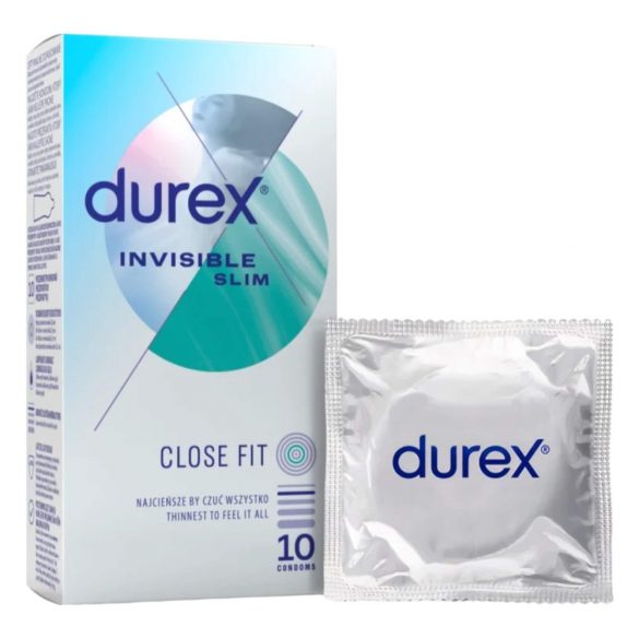 Durex Invisible Slim - cienkie prezerwatywy (10 sztuk)