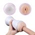 Lonely Happy - Battery Operated Moaning Vibrating Fake Vagina (White-Natural)