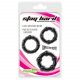 Lonely Stay Hard - Penis Ring Set - Black (3 Pieces)