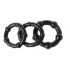 Lonely Stay Hard - Penis Ring Set - Black (3 Pieces)