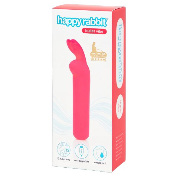 Happyrabbit Bullet - vibromasseur rechargeable en forme de lapin (rose)