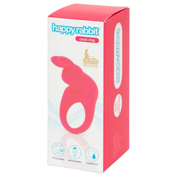 HappyRabbit Cock - Rechargeable Vibrating Cock Ring (Pink)