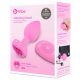 b-vibe heart - rechargeable, remote-controlled anal vibrator (pink)