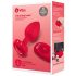 b-vibe Herz - aufladbarer, funkgesteuerter Anus-Vibrator (rot)