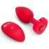 b-vibe heart - oplaadbare anale vibrator met afstandsbediening (rood)