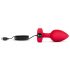 b-vibe heart - oplaadbare anale vibrator met afstandsbediening (rood)