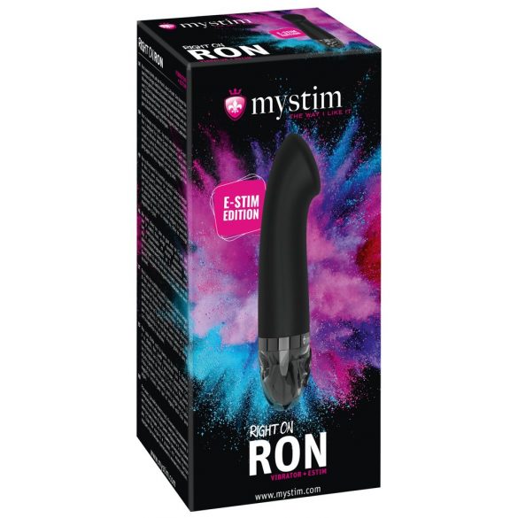 mystim Right on Ron E-Stim - vibrator G-punct electric cu acumulator (negru)