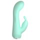 Mini Vibrator Cuties 4 - rezistent la apă, cu urechi de iepure, pe baterii (verde)