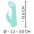 Mini Vibrator Cuties 4 - rezistent la apă, cu urechi de iepure, pe baterii (verde)