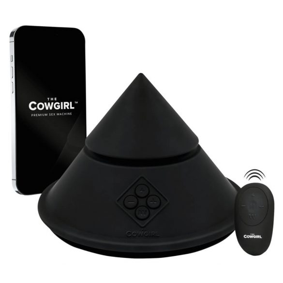 Cowgirl Cone - inteligentný stroj na sex s rôznymi polevami (čierny)