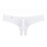 Obsessive Alabastra - Floral Bow Open Women's Thong - White  - L/XL