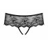 Obsessive Merossa - string ouvert avec strass - noir - L/XL