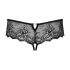 Obsessive Merossa - string ouvert avec strass - noir - L/XL