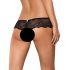 Obsessive Merossa - Strappy, Open Women's Thong - Black  - 2XL/3XL