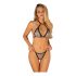 Obsessive Xenita - Transparent Patterned Bra Set (Grey)