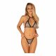 Obsessive Xenita - set sutien transparent cu model (gri)