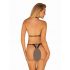 Obsessive Xenita - set sutien transparent cu model (gri)