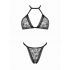 Set Intimo Trasparente con Motivo Leopardato "Xenita" - Reggiseno e Perizoma Coordinati (Grigio)