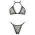 Obsessive Xenita - Transparent Patterned Bra Set (Grey)