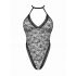 Obsessive Xenita - Sheer Patterned Bodysuit (Grey)