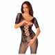 Obsessive - Open-Back Fishnet Bodysuit (Black) (S-L)