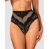 Slip Ricamato in Pizzo con Ornamenti Floreali Olvidia di Obsessive (Nero)