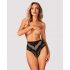 Slip Ricamato in Pizzo con Ornamenti Floreali Olvidia di Obsessive (Nero)