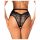 Obsessive Olvidia - Floral Embellished Panties (Black)  - M/L