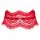 Obsessive Bergamore - kanten halsband met ketting (rood) S-L