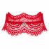 Obsessive Bergamore - Lace Choker with Chain (Red) S-L