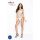 Body in rete Passion BS035 con spalline estreme e aperture intime (bianco) - Taglia Unica S-L