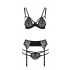 Passion Floris - lingerie set (zwart)