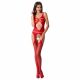 Passion BS057 - Extravagantes Netz-Set im Zickzack-Muster (rot) - S-L