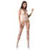 Passion BS058 - Open Mesh Bodysuit (White) - S-L