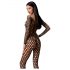 Passion BS077 - Long Sleeve Mesh Bodysuit (Black) - S-L