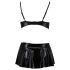 Passion Deby - Bra Set with Mini Skirt (Black)  - L/XL