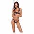 Set sutien cu ham decorativ din dantelă Passion Devil (negru)