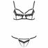 Set sutien cu ham decorativ din dantelă Passion Devil (negru)