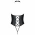 Passion Nancy - Open Cross-Strap Bodysuit (Black)  - L/XL