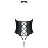 Passion Nancy - Open Cross-Strap Bodysuit (Black)  - L/XL