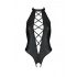 Passion Nancy - Open Cross-Strap Bodysuit (Black)  - L/XL