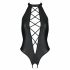 Passion Nancy - Open Cross-Strap Bodysuit (Black)  - L/XL