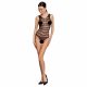 Passion BS086 - läbipaistev triibuline body (must) - S-L