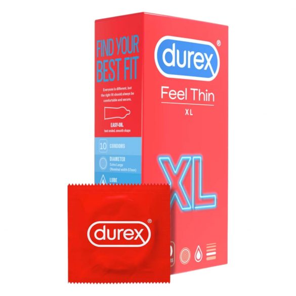 Durex Feel Thin XL - Ρεαλιστική αίσθηση προφυλακτικών (10 τεμάχια)