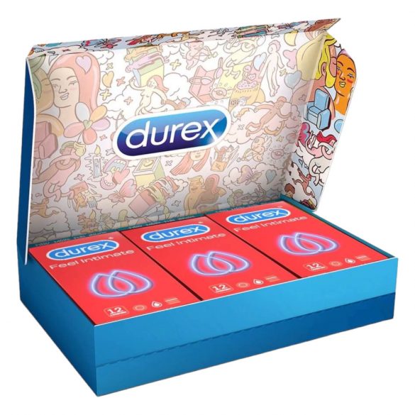 Durex Feel Intimate - õhukese seinaga kondoomipakend (3 x 12 tk)