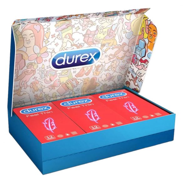 Durex Feel Thin - dabiskas sajūtas prezervatīvi (3 x 12 gab.)