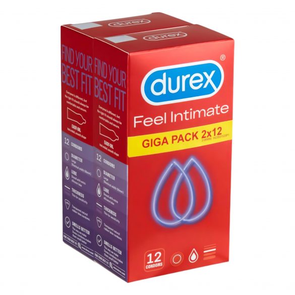 Durex Feel Intimate - tunnväggig kondomförpackning (2x12 st)