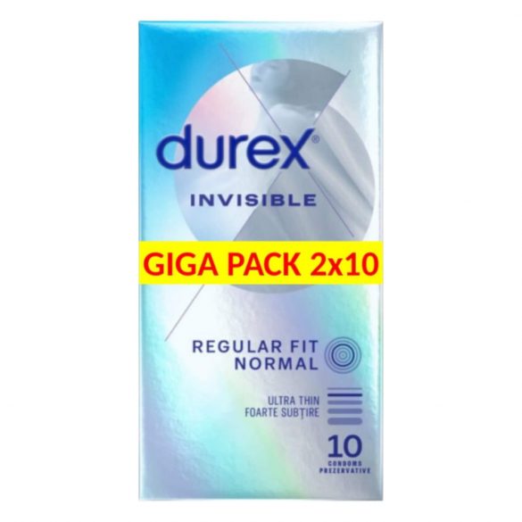 Durex Invisible Extra Sensitive - plāns prezervatīvs (2x10gab)