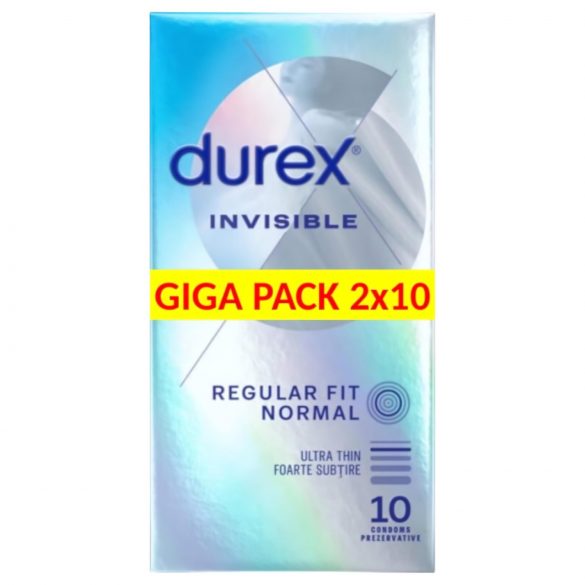 Durex Invisible Extra Sensitive - thin condom (2x10 pcs)